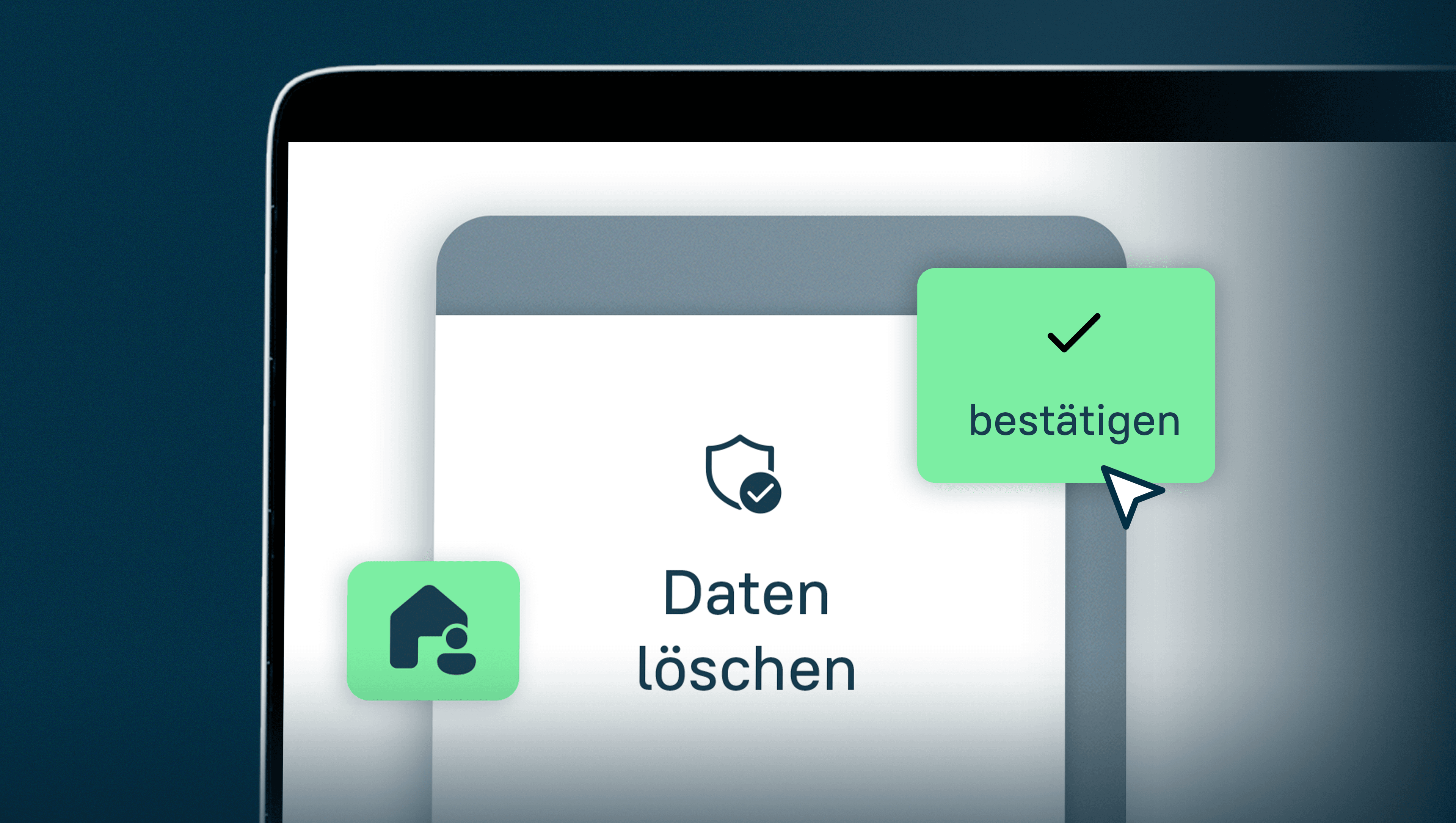 Headerbild zeigt eine Illustration der neuen Funktion zur Datenlöschung in askDANTE.