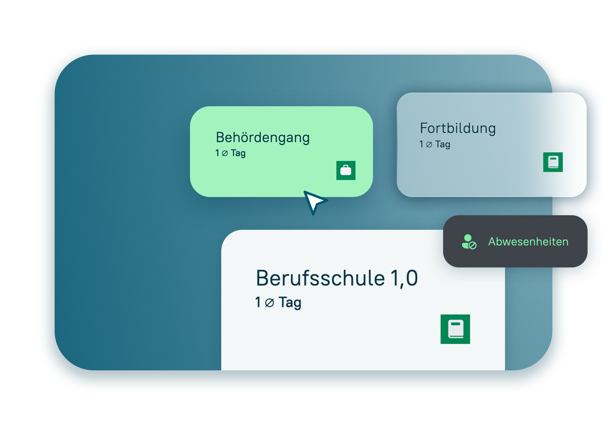 Screenshot verschiedener Lohnarten und Bearbeitungsschlüssel aus der askDANTE Zeiterfassung, die an die Lohnabrechnung per Lohnanbindung übergeben werden können.